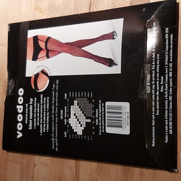 Voodoo Fishnet Suspender Legs/ Black/ Sz Tall/ NWOT - Picture 2 of 3